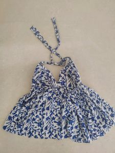 Unused Cotton Beach Style Halter String Top