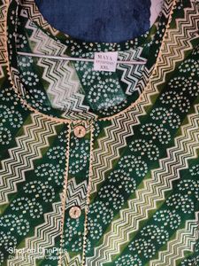 We Are Selling A Beautiful Bandhani Green Kurta ☺️