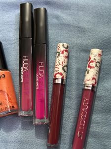 Combo Of Foundation, Concealer, Nails, Lipstick,