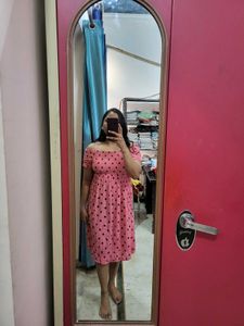 Beautiful Off shoulder Polka Dot Dress