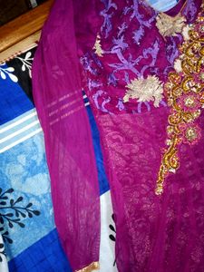 Purple Net+ Synthetic Gown
