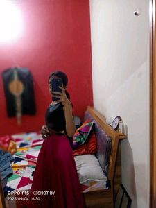 Pink &amp; Black Dupatta