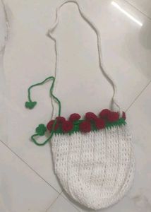 Handmade Drawstring Rose Slingbag