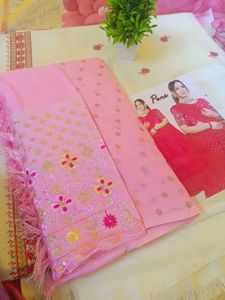 Trending work blouse saree