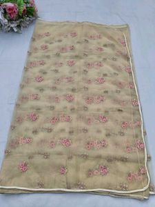 Cream And Peach Saree