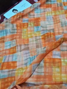 Synthetic  Georgette  Saree  With  Blouse  Pc