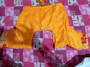 Embroidered Yellow Blouse