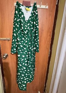Brand New Green Wrap DRESS