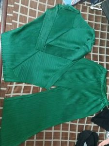 Emerald Green Pleated Set