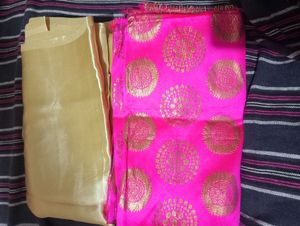 Satin Saree With Blouse Piece
