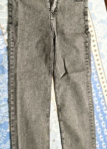 Grey Wide Leg Jeans