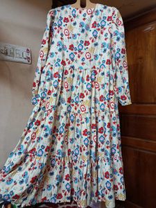 TIERED CORDUROY DRESS