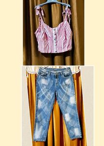 Cute Top & Jeans Set
