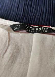 ZARA Basic Colorblock Sleeveless Pleated Top