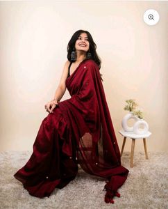 Elegant Maroon Saree