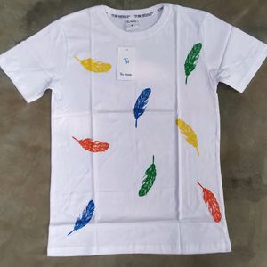 Brand New White Graphic Printed Men's Tshirts