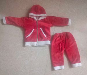 Red Colour Velvet Outfit for Kids (Sweeter)