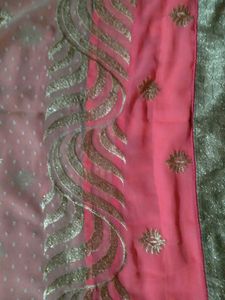 Elegant Beige and Peach Saree