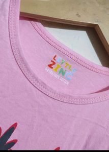 Pink T-shirt For 4- 5 Year Girl