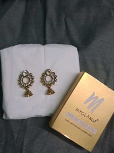 Earrings Jhumkis and Myglamm Nail Polish