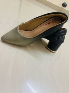 Elegant A-Toes Block Heel Pumps