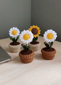 CROCHET MINI FLOWER POT