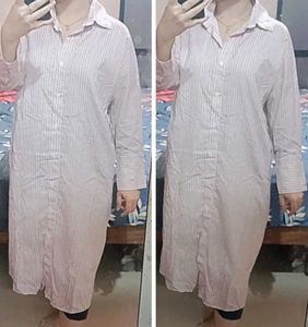 STRIPED SHIRT DRESS