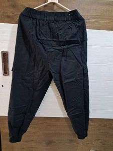 Popnetic Black Joggers With Multi Pockets