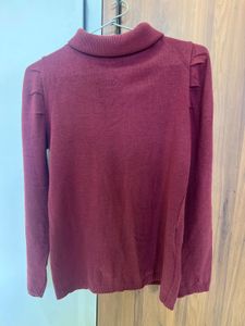 Burgundy Turtleneck Sweater top