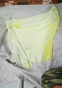 Yellow Tie-Dye Mini Skirt