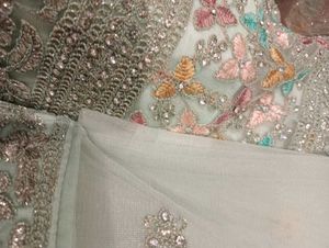 Sea green heavy lehenga