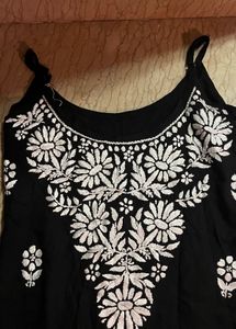 Black Chikankari Kurti