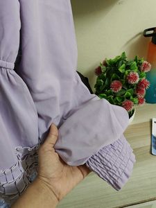 Cute Lilac Ruffle Top