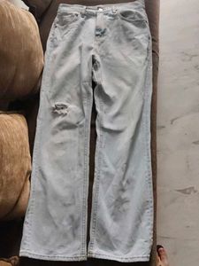 Ripped Wide Leg Jeans