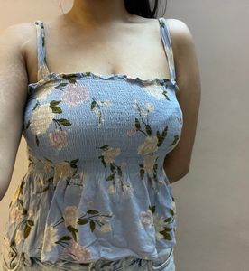 Floral Smocked Tank Top