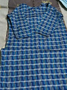 Checked Blue Kurta