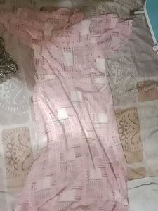 Pink Printed Kurta best for girls one piece