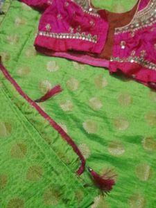 Attractive Saree With Blouse Full Work💫🎂
