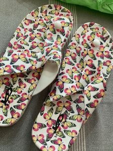 Butterfly Print Flip-Flops