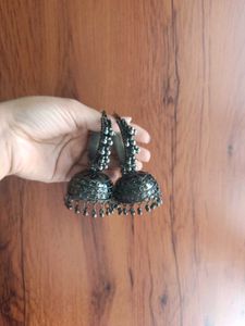 Oxidized Silver Mirror Choker Set