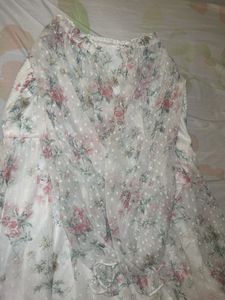 Whimsical Floral Ruffle Dress by AND