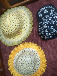 Pack Of 3 Hats And Cap(1-4 ) Age Can Use