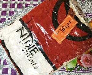 Nine Stitches T-shirt Red / White Colour