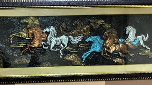 3D Running Horses Wall Art Frame