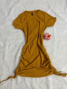 Adjustable Ribbed Bodycon Dress