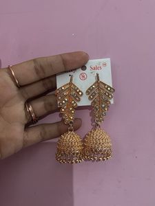 Leaf Jhumka Earrings