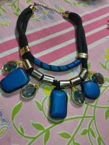 Blue Pendant Statement Necklace