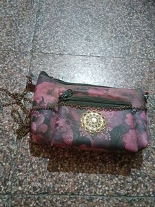 Floral Crossbody Bag with Chain