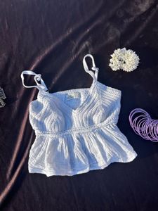 Indowestern white top