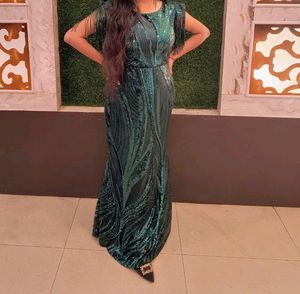 Green colour Cocktail Dress